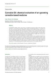 Pdf Cannabis Oil Chemical Evaluation Of An Upcoming
