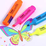 Foska Brightly Colored Highlighter Pens Fluorescent Flat Oblique Tip  Markers for School Use for Paper Plastic Materials