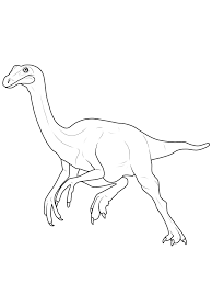 Kostenlose Malvorlage Dinosaurier Und Steinzeit Dinosaurier Gallimimus Zum Ausmalen