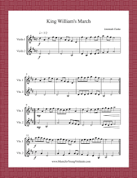 King William S March Or King S March By Jeremiah Clarke For 2 Violins Download This Baroque Duet For Free At Music F Sheet Music Violin Clarinet Sheet Music