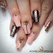 Black And Rose Gold Nails Design Np Nail Prodigy Black And Rose Gold Lace Up 72816 Gold Nail Designs Rose Gold Nails Design Rose Gold Nail Art