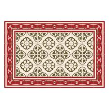 Vinylboden auf teppich nein, eine verlegung von vinylboden, weder als klick vinyl, klebe vinyl oder rollenware, auf textilen belägen, z.b. Vinyl Teppich Matteo Bodenmatte Vinyl Bedruckt 60 X 90 Cm Fliesen 8 Rot Contento