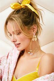 Kendra Scott x LoveShackFancy Gold Elisa Necklace-MARIE PINK BLOOMING  HEIRLOOM ILLUSION