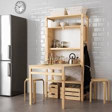 ivar shelving unit with foldable table