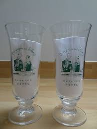 Long bar is where the singapore sling was invented. 2 X Original Singapore Sling Glasses From Raffles Hotel Singapore Leaflets 518209433