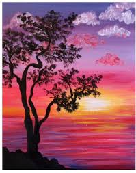 This is a landscape painting. Pin By Just For You Prophetic Art On Paintings Miscellaneous Landscape Paintings Sunset Painting Landscape Paintings Acrylic