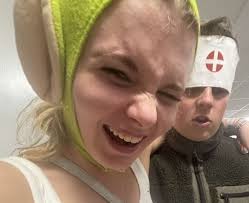 DAISY PICKERING Looks great in: knee braces Sallopette game: fire Favourite  snack: Spoons egg Second favourite snack: Romanian waterpark sushi