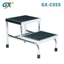 Non slip foldable step stool for kids and audults.black. Medical Supply Heavy Duty Foot Stool With Handle And Anti Skid Rubber Platform Stainless Steel Foot Two Step Stool For High Beds China 2 Step Stool S S Step Stool