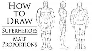 Anime male standing back view drawing. How To Draw Superheroes Male Proportions Robert Marzullo Skillshare