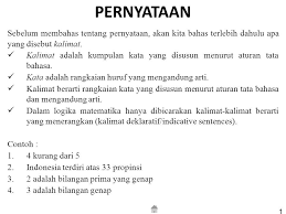 Simple sentence (kalimat yang terdiri atas satu independent clause dan tapi, penggunaan semicolon harus dengan menghilangkan conjunction dari kalimat. Matematika Dasar Logika Matematika Ppt Download