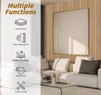 Unbranded Warm Teak Acoustic Wood Wall Panels, 4-Piece Set for Interior  Decor, 94.5 in. x 7.9 in. Each, Soundproof & Modern Design SA1059B147