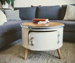 Stunning round coffee table made from solid teak root natural design wooden coffee table with glass top handmade coffee table made from teak. Betty With A Door Functional Coffee Table Made From Oil Barrel