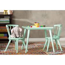 Mack Milo Nicklas Kids 3 Piece Windsor Writing Table And Chair Set Wayfair Kids Table And Chairs Toddler Table And Chairs Round Table And Chairs