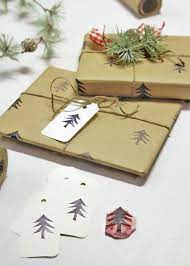 Handmade Christmas Wrapping Paper Diy Stamped Paper Christmas Wrapping Paper Diy Diy Holiday Decor Diy Christmas Paper