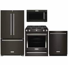 Kitchenaid starts with a stainless steel base and chemically treats it to achieve a rich black stainless steel finish. Package Kb2 Kitchenaid Appliance Package 4 Piece Appliance Package With Gas Range Black Stainless Steel