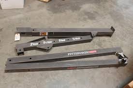 Includes ram, chain and hook. Pittsburgh 69514 Heavy Duty 2 Ton Folding Engine Crane Property Room