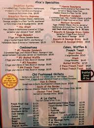 Maybe you would like to learn more about one of these? Aunt Alice S Kitchen Menu In Longmont Colorado Usa