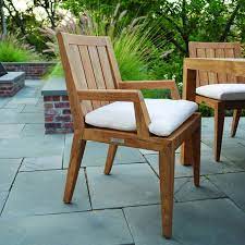 Kingsley Bate Mendocino Dining Armchair Elegant Outdoor Furniture Contemporary Outdoor Furniture Luxury Patio Furniture