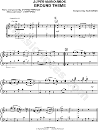 Print And Download Super Mario Bros Ground Theme Sheet Music From Super Mario Brothers Arranged For Piano Super Mario Brothers Super Mario Bros Mario Brothers