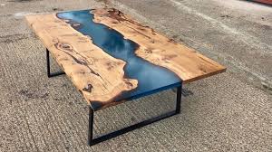 Oak Resin River Table Natural Wood Table Natural Wood Coffee Table Wood Resin Table