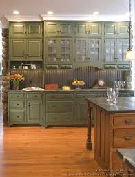 Nice Kitchen Cabinets My Green With A Bead Board Back Splash With My Black Counter Top Kitchen Cabinet Design Green Kitchen Cabinets Craftsman Kitchen