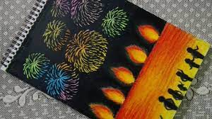 Squeeze a piece of citrus fruit and then draw it. Diwali Drawing Step By Step Diwali Festival Drawing Tutorial Youtube