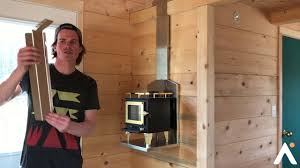 Installation Of Cubic Mini Grizzly Wood Stove And Flue Kit Mini Wood Stove Small Wood Stove Mini Stove