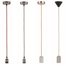 paulmann vintage pendel mit e27 fassung hangeleuchte mit farbigem kabel gluhbirne retro goldlicht lampe beton