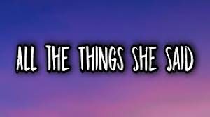 Wanna fly her away where the sun and rain. All The Things She Said Von T A T U Laut De Song