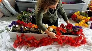 Outdoor silk flowers window box. Fake Flowers In Window Boxes For Fall Decorating Youtube