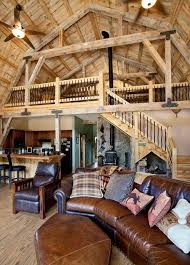 Optional open fire can warm the whole living area on wintery. Open Concept Rustic Home Gambrel Barn Building A House Post And Beam Home