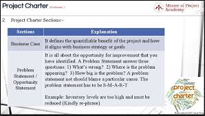 7 elements of the six sigma project charter explore 6