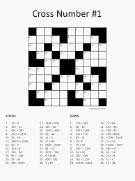 Crossword puzzle worksheetsterms of use. Number Crossword Puzzle