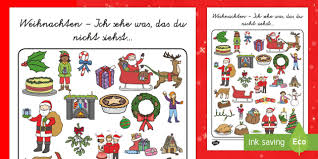 Es ist das fest der liebe und der. Weihnachten Ich Sehe Was Das Du Nicht Siehst Arbeitsblatt
