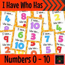 I Have Who Has Numbers 0 10 Number Recognition Game Numbers To 10 Practice Numb Card Games For Kids Number Recognition Preschool Number Games For Toddlers