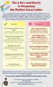 Resume cover letter dos and don'ts. Five Do S And Don Ts In Preparing The Perfect Cover Letter Cover Letter For Resume Job Resume Cover Letter Tips