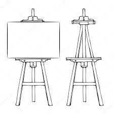 Download Wooden Easel And Canvas Stock Illustration Art Easel Disney Art Drawings Wooden Easel