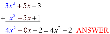 Adds two polynomials and returns the resultant polynomial. Polynomials Add And Subtract Mathbitsnotebook A1 Ccss Math