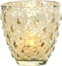 Vintage Romance Gold Mercury Glass Tea Light Votive Candle Holders 6