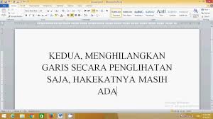 Cara Menghapus Atau Menghilangkan Garis Tabel Ringkas Dan Mudah Tutorial Microsoft Word Youtube