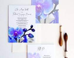 Orchid Invitations Etsy Orchid Wedding Invitations Blue Orchid Wedding Orchid Wedding