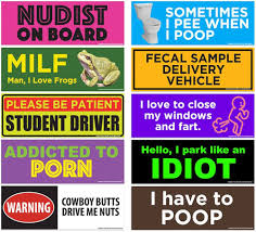 Funny Prank Magnet Bumper Sticker 12-Pack- Magnetic Bumper Decal Bumper  Magnets Pranks for Adults Joke Waterproof Dirty Truck Sticker Car Sticker  Prank (Magnet, A Little Less Dirty) : Amazon.com.au: Toys & Games