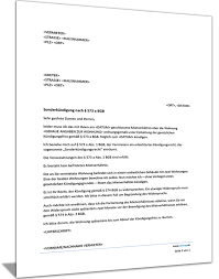 Kundigung miete vorlage abmahnung mieter. Muster Sonderkundigung Mietvertrag Durch Vermieter Kuendigungsvorlagen De