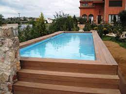 la piscine en bois rectangulaire espace de detente et deco pour l exterieur archzine fr piscine bois piscine bois rectangulaire amenagement paysager piscine hors sol