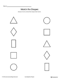 Match Geometric Shapes Square Circle Triangle Rectangle And Diamond Shapes Worksheets Geometric Shapes Geometric Shapes Wallpaper