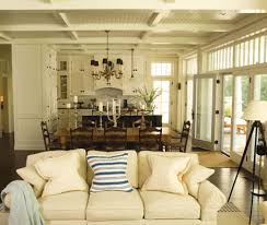 Gorgeous open concept living, dining room and kitchen with walls painted hazy skies by. Decorating Open Concept House Home