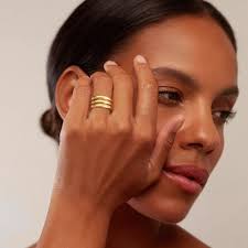 Amazon.com: NECOCY 14K Chunky Gold Ring For Women Wide Statement Ring  Vintage Stack Gold Rings Non Tarnish Plated Big Trendy Fashion Thumb Rings  Jewelry Gift For Women/Size6: Clothing, Shoes & Jewelry