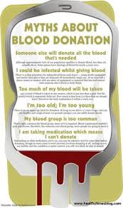 The needle used for blood donation doesn't hurt more than the injections. Blood Donor Month