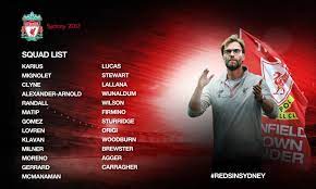 It also contains a table with average age, cumulative market value and average market value. Lfc Name 25 Man Travelling Squad For Sydney Friendly Liverpool Fc