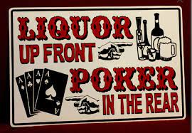 Metal Sign Liquor up Front Poker in the Rear Wall Art Home - Etsy